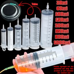 Durable Large Capacity Plastic Syringe 100Ml,150Ml,250Ml, 350ml, 550Ml,1000Ml | Car Oil Extractor Is Suitable for Laboratory Dispensing, Glue Dispensing, Watering Pets, and Veterinary Use.