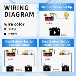 Car Battery Cut Off Switch Disconnect Automatic Circuit Breaker Anti-Leakage Switch Isolator For Cars Truck 12V/24V 