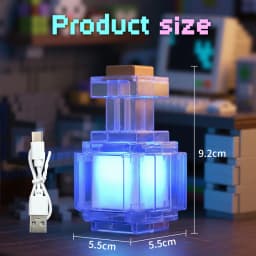 MC Game Night Light Change Color Liquid Medicine Bottle Model Pixel Wind Peripheral Toy Rechargeable Led Light for Room decorate