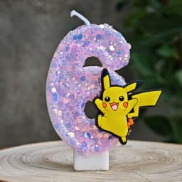 Pokemon Candle Number 0-9 Soccer Candle Pikachu Cake Decoration Boy Birthday Party for Kids Baby Shower Decor Gift