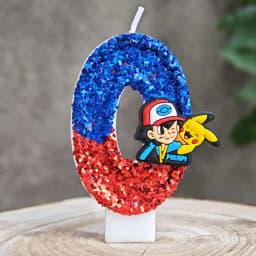Pokemon Candle Number 0-9 Soccer Candle Pikachu Cake Decoration Boy Birthday Party for Kids Baby Shower Decor Gift