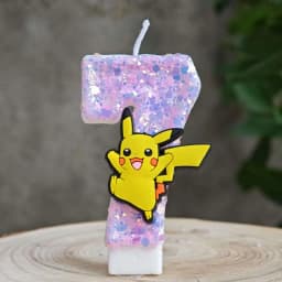 Pokemon Candle Number 0-9 Soccer Candle Pikachu Cake Decoration Boy Birthday Party for Kids Baby Shower Decor Gift