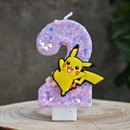 Pokemon Candle Number 0-9 Soccer Candle Pikachu Cake Decoration Boy Birthday Party for Kids Baby Shower Decor Gift