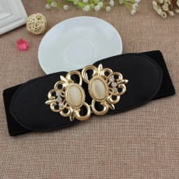 Manufacturers wholesale fashion ladies elastic wide girdle down jacket casual elastic belt sweater k-style decorative belt