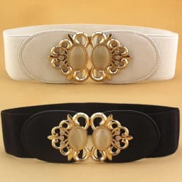 Manufacturers wholesale fashion ladies elastic wide girdle down jacket casual elastic belt sweater k-style decorative belt