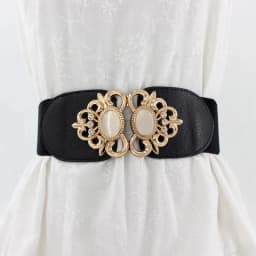 Manufacturers wholesale fashion ladies elastic wide girdle down jacket casual elastic belt sweater k-style decorative belt
