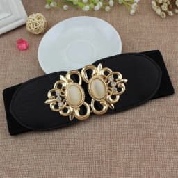 Manufacturers wholesale fashion ladies elastic wide girdle down jacket casual elastic belt sweater k-style decorative belt