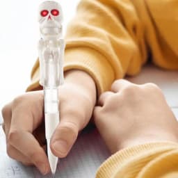 Halloween Pen With Light Halloween Pen Funny Boxing Skeleton With LED Light Adults And Children Ballpoint Pens Ergonomic Grip