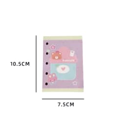 M5 5Holes Cute Loose Leaf Binder Inner Page Pocket Notebook Planner Girl Notepad Agenda Book Photo Book School Stationery