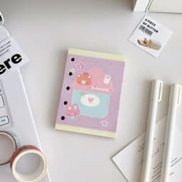 M5 5Holes Cute Loose Leaf Binder Inner Page Pocket Notebook Planner Girl Notepad Agenda Book Photo Book School Stationery