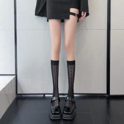 Lace Medium Tube Socks for Women Lolita Calf Socks JK Japanese Cute Sweet Long Tube Thin Lolita Stocking