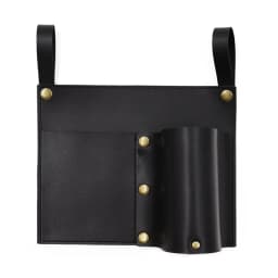 Camping Chair Pocket, Beach Chair Pouch with 2 Leather Pockets, Wheelchair Side Bag for Bedside/Outdoor/Beach/Camping