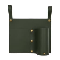 Camping Chair Pocket, Beach Chair Pouch with 2 Leather Pockets, Wheelchair Side Bag for Bedside/Outdoor/Beach/Camping