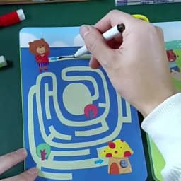 Concentration Maze Training Book Reusable Practice Copybook Pen Control Training Magical Montessori for Kids Education Book