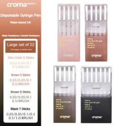 Croma Micro Needle Ballpoint Pen Painting Art Special Brush Color Marker Anime Waterproof Hook Pen Stationery School Supplies