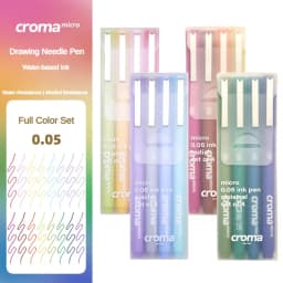 Croma Micro Needle Ballpoint Pen Painting Art Special Brush Color Marker Anime Waterproof Hook Pen Stationery School Supplies