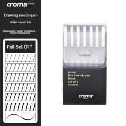 Croma Micro Needle Ballpoint Pen Painting Art Special Brush Color Marker Anime Waterproof Hook Pen Stationery School Supplies