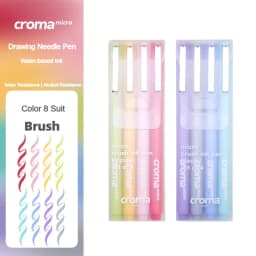 Croma Micro Needle Ballpoint Pen Painting Art Special Brush Color Marker Anime Waterproof Hook Pen Stationery School Supplies