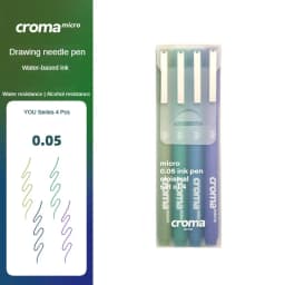 Croma Micro Needle Ballpoint Pen Painting Art Special Brush Color Marker Anime Waterproof Hook Pen Stationery School Supplies