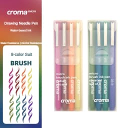 Croma Micro Needle Ballpoint Pen Painting Art Special Brush Color Marker Anime Waterproof Hook Pen Stationery School Supplies