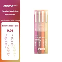 Croma Micro Needle Ballpoint Pen Painting Art Special Brush Color Marker Anime Waterproof Hook Pen Stationery School Supplies