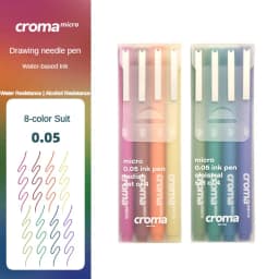Croma Micro Needle Ballpoint Pen Painting Art Special Brush Color Marker Anime Waterproof Hook Pen Stationery School Supplies