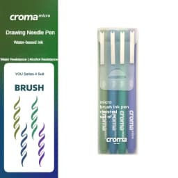 Croma Micro Needle Ballpoint Pen Painting Art Special Brush Color Marker Anime Waterproof Hook Pen Stationery School Supplies