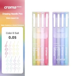 Croma Micro Needle Ballpoint Pen Painting Art Special Brush Color Marker Anime Waterproof Hook Pen Stationery School Supplies