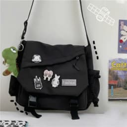 Youth Fashion Nylon Crossbody Bags for Women Handbags Shoulder Bag Large Capacity Solid Canvas Messenger Bag Girls School Bags