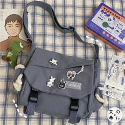 Youth Fashion Nylon Crossbody Bags for Women Handbags Shoulder Bag Large Capacity Solid Canvas Messenger Bag Girls School Bags
