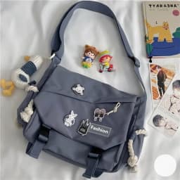 Youth Fashion Nylon Crossbody Bags for Women Handbags Shoulder Bag Large Capacity Solid Canvas Messenger Bag Girls School Bags