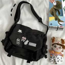 Youth Fashion Nylon Crossbody Bags for Women Handbags Shoulder Bag Large Capacity Solid Canvas Messenger Bag Girls School Bags