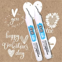 3/6/12PCS 2.5mm Waterproof White Marker Pen Paint Tread Environmental Pens Car Tire Painting Graffti Stationery School Supplies