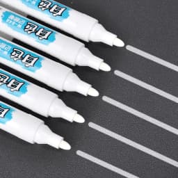 3/6/12PCS 2.5mm Waterproof White Marker Pen Paint Tread Environmental Pens Car Tire Painting Graffti Stationery School Supplies