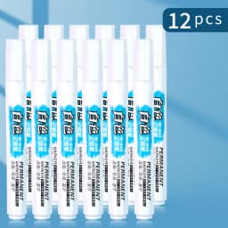 3/6/12PCS 2.5mm Waterproof White Marker Pen Paint Tread Environmental Pens Car Tire Painting Graffti Stationery School Supplies