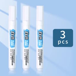 3/6/12PCS 2.5mm Waterproof White Marker Pen Paint Tread Environmental Pens Car Tire Painting Graffti Stationery School Supplies