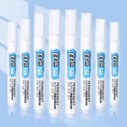 3/6/12PCS 2.5mm Waterproof White Marker Pen Paint Tread Environmental Pens Car Tire Painting Graffti Stationery School Supplies