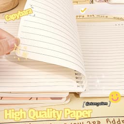 Capybara A5 Spiral Notebook Cute Planner Daily Notes Coil Notebooks Small Notepad For Kid Student Diary School Learning Supplies