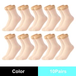 Winter Warm Women Socks Soft Thicken Thermal Plush Socks Girls Solid Color Velvet Wool Snow Boots Floor Socks Home Sleeping Sock