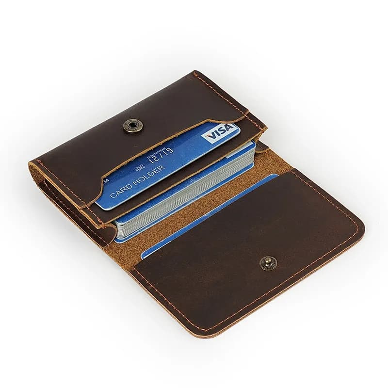 Mens Wallet Genuine Leather Coin Purse Ladies Card Mini Bag Clutch Feminine Men's Slim Purse Money Small Wallet Card Holder Gift