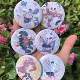 Game UNDERTALE Sans Frisk Asriel Dreemurr Toriel Papyrus Cosplay Costumes SPTE Tin Plated Pin Badge Accessories Pendant Prop
