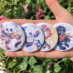 Game UNDERTALE Sans Frisk Asriel Dreemurr Toriel Papyrus Cosplay Costumes SPTE Tin Plated Pin Badge Accessories Pendant Prop