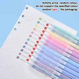 1-12 PCS Colored gel pens set Kawaii blue 0.5 mm ballpoint pen for journal Cute School supplies Korean stationery