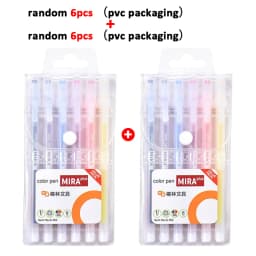1-12 PCS Colored gel pens set Kawaii blue 0.5 mm ballpoint pen for journal Cute School supplies Korean stationery