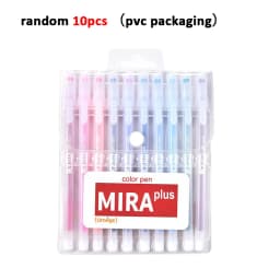 1-12 PCS Colored gel pens set Kawaii blue 0.5 mm ballpoint pen for journal Cute School supplies Korean stationery