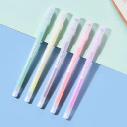 1-12 PCS Colored gel pens set Kawaii blue 0.5 mm ballpoint pen for journal Cute School supplies Korean stationery