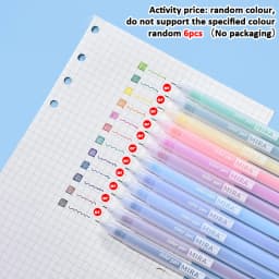 1-12 PCS Colored gel pens set Kawaii blue 0.5 mm ballpoint pen for journal Cute School supplies Korean stationery