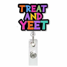 Glitter Acrylic Medicine Bottle Nurse Badge Reel Retractable ID Badge Holder With 360 Rotating Alligator Clip Name Holder