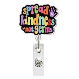 Glitter Acrylic Medicine Bottle Nurse Badge Reel Retractable ID Badge Holder With 360 Rotating Alligator Clip Name Holder