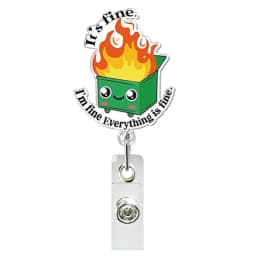 Glitter Acrylic Medicine Bottle Nurse Badge Reel Retractable ID Badge Holder With 360 Rotating Alligator Clip Name Holder